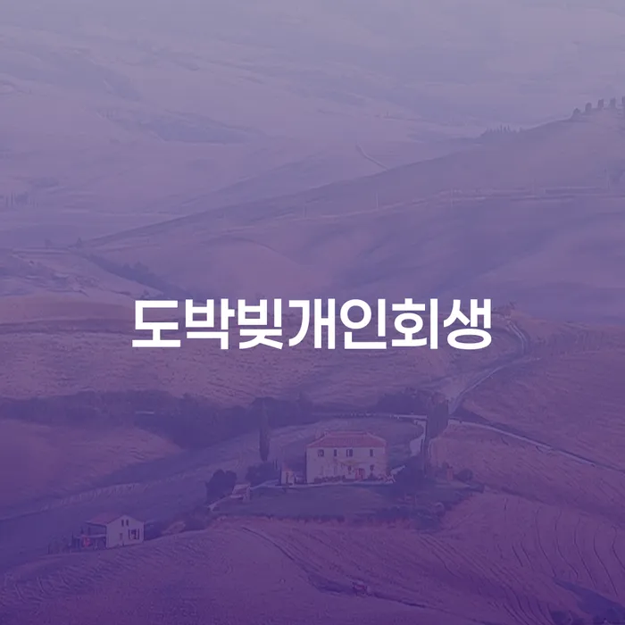 개인신용회복지원제도 대출 받은 돈채무조정 이렇게 진행을