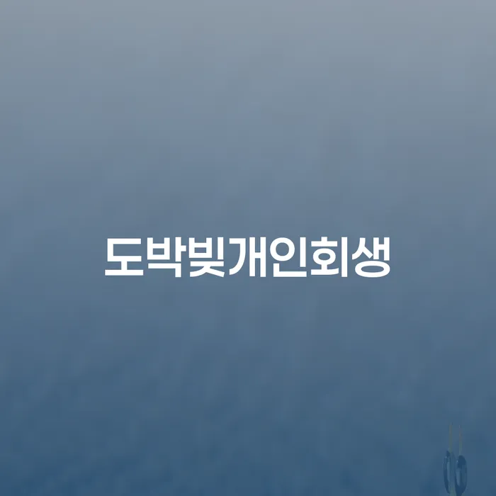 신용불량자사면 개인회생으로 해결방법 중요 포인트