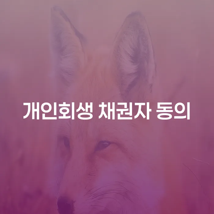 개인회생 채권자 동의와 채권자동의, 어떻게 해결할 수 있을까요?