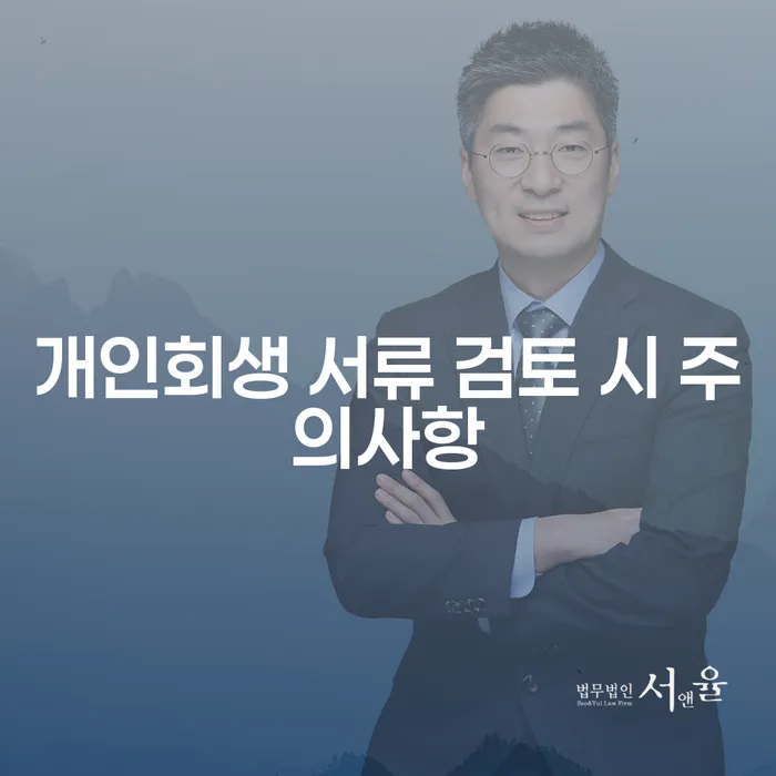 개인회생 서류 검토 시 주의사항: 어떻게 시작해야 할까요?